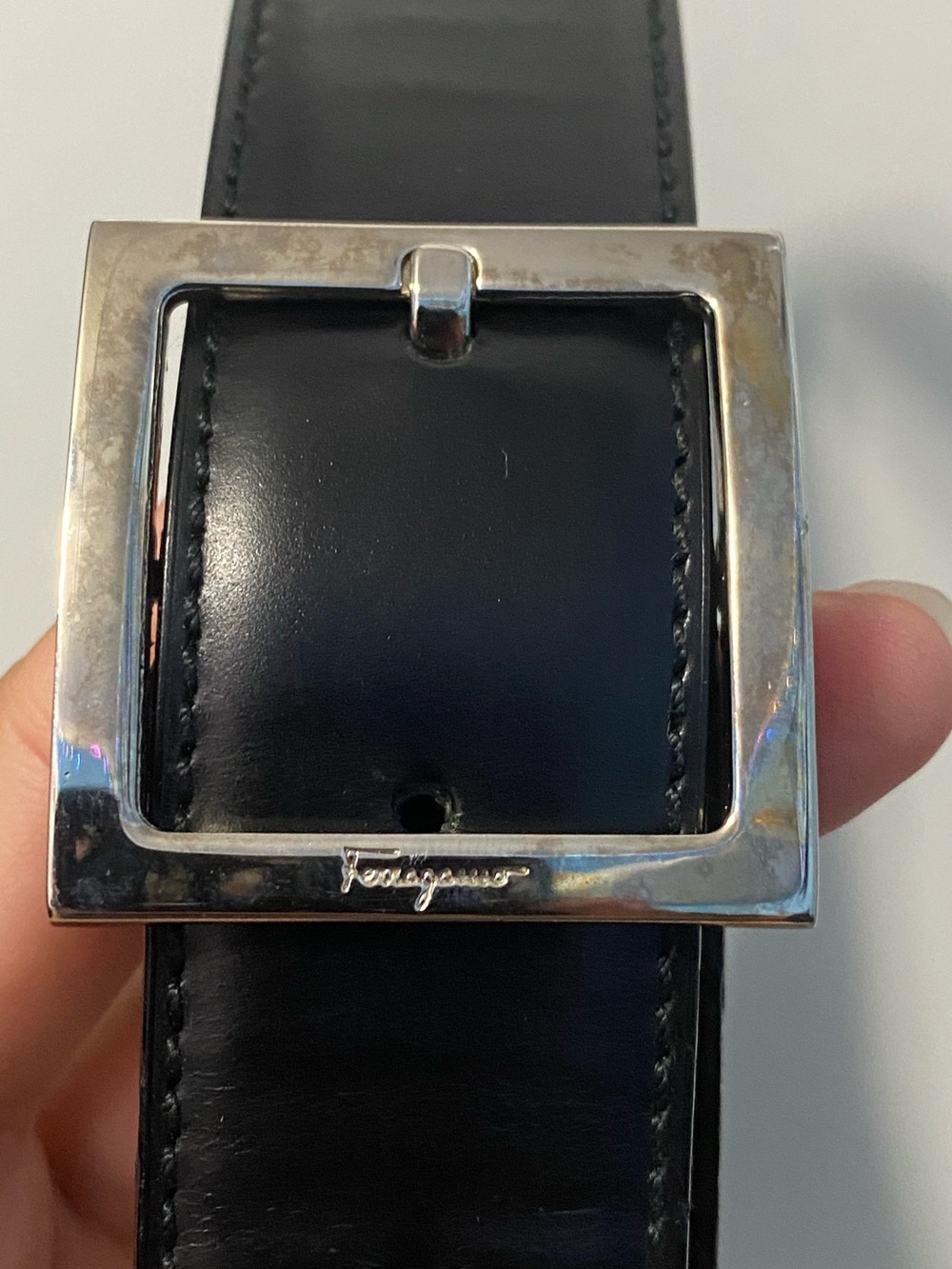 Salvatore Ferragamo black shoulder bag leather - Picture 9 of 11